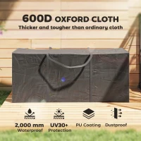 Outsunny 720 L Waterproof Garden Cushion Storage Bag - Black(m-4)