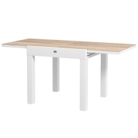 Outsunny Table à manger de jardin extensible pour 6 personnes avec plateau rectangulaire, cadre en aluminium, 60x80x75cm