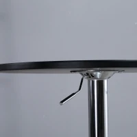 HOMCOM Mesa de bar ajustável em altura com base redonda e antideslizante para cozinha sala de jantar Ø60x69-93 cm Preto(m-9)