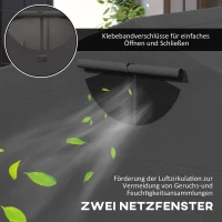 Outsunny Motorhoes Inklapbaar Outdoor Motorafdekking Waterdicht Winterbestendig XXL 345cmx135cmx191cm Zwart(m-6)