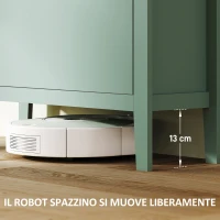 HOMCOM Scarpiera Slim 2 Cassetti per 14 Paia di Scarpe Taglia EU44 e Ripiani Regolabili, 80x24x95.5cm, Verde(m-6)