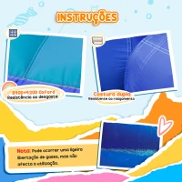 AIYAPLAY Castelo Insuflável com Insuflador 5 em 1 com Escorrega Piscina  Parede de Escalada e Canhão de Água 360x250x195 cm Multicor(m-5)