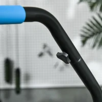 HOMCOM Trambulină Elastică Pliabilă cu Mâner Reglabil, Ø102x99123 cm, Albastru(m-8)