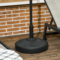 Outsunny Suport pentru Umbrela de Gradina cu diametrul 38-48 mm din Otel si HDPE cu Usa Laterala pentru Umplere, Ø48.5x36 cm(m-10)