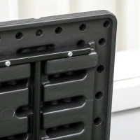 Outsunny Cufăr de Exterior cu 2 Mânere și 2 Roți, 122.4x62x64.5 cm, Negru(m-9)