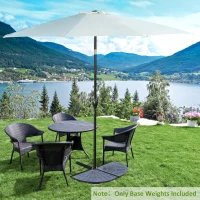 Outsunny Set 2 Greutăţi pentru Umbrelă de 28 kg cu Design în Evantai şi Mâner, 66x47x4.2 cm, Bronz(m-2)