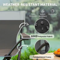 Outsunny Four-Piece Portable Picnic Table Set - Grey(m-4)