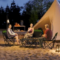 Outsunny Four-Piece Portable Picnic Table Set - Green(m-2)