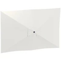 Outsunny Toldo de Substituição para Chapéu de Sol de 3x2 m Toldo de Reposição para Chapéu de Sol com Ventilação Superior Proteção UV 50+ Bege(m-1)
