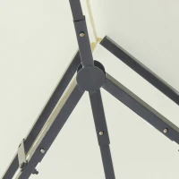 Outsunny 4x3m Gazebo with Curtains, Double Roof Outdoor Shelter for Garden, Solid Steel Frame, Perfect for Lawn & Deck, Beige(m-7)