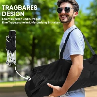 Outsunny 2er Set Campingstuhl faltbar Angelstuhl mit abnehmbar Fußstütze Getränkehalter belastbar 120 kg Schwarz(m-6)