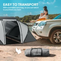 Outsunny 4-6 Man UV Protection Camping Tent - Charcoal Grey and White(m-5)