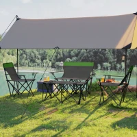 Outsunny Four-Piece Portable Picnic Table Set - Green(m-9)