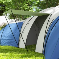 Outsunny 6-9 Man Tent with Bedrooms and Living Room, Accessories Included, Blue(m-9)