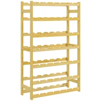 HOMCOM Wooden Wine Rack 42 Bottles, Narrow 7-tier Wine Holder for Home Bar(m-11)