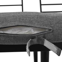 6-Piece Garden Lounge Set with Acacia Wood Tables, Galvanised Iron Frame, Ideal for Indoor and Outdoor Use, 160L x 64W x 75H cm, Grey(m-9)