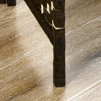 HOMCOM Paravento da 4 Pannelli 160 x 170 cm, Separatore di Ambienti con 2 Mensole, Pieghevole, in Legno, Marrone(m-4)