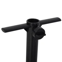 Outsunny Strand-Sonnenschirmständer - Bodenanker zum Eindrehen - Sonnenschirmbefestigung - Sonnenschirmhalter mit Schraubenspanner - ABS Schwarz(m-4)