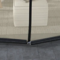 Outsunny Zylindrisches Mückennetz für Sonnenschirm 3 m Durchmesser mit Reißverschluss und Beschwerung beige(m-4)