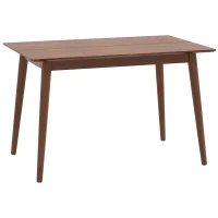 HOMCOM Tavolo da pranzo ampio per 4-6 persone in legno, 120x75x76 cm, Marrone(m-1)