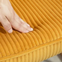 HOMCOM Silla Mecedora Vintage Balancines Curvados Grueso Acolchado Madera de Haya & Acero Amarillo(m-4)