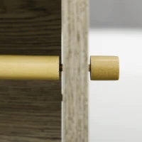 kleankin Niedriges Badezimmermöbel mit 1 offenen oberen Regal, 2 Fächern und 1 Schrank 23 x 18 x 100 cm grau(m-5)