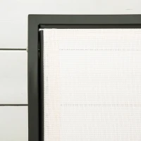 Outsunny Garten-Schaukelbank für 3 Personen aus Metall und atmungsaktivem Netzstoff, 147x75x85cm, Beige(m-3)