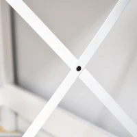 HOMCOM Scrivania con Spazio di Archiviazione, Scrivania Libreria in Legno Moderno con Mensole e Ampio Piano per Spazi Ridotti, Ufficio a Casa, Camera da Letto, 105 x 50 x 137,5 cm, Bianco(m-3)