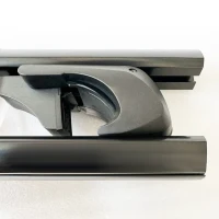 HOMCOM Barras de techo de coche transversales portaequipajes bloqueables con 2 llaves aleación de aluminio Negro(m-4)