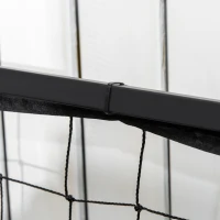 Outsunny Vaso su piedi con scaffale inferiore e trellis in rete per piante e fiori - dim. 80L x 30l x 125H cm(m-4)