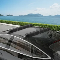 HOMCOM Set aus 2 aufblasbaren und universellen Dachträgern für Autos maximale Belastung 75 kg Schwarz(m-2)