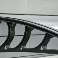 Outsunny Marquise Moderne en Polycarbonate, Aluminium et PP pour Balcons, Fenêtres et Portes, 200x96x27 cm(m-3)