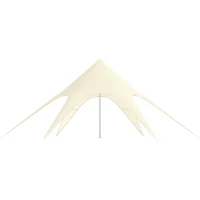 Outsunny Vela ombreggiante a stella impermeabile, 10x10x4 m, Beige(m-5)