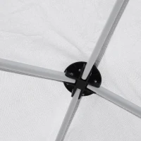 Outsunny Gazebo Pieghevole 2,5 x 2,5 m Wasserdicht mit Seilen und Heringen, aus Stahl und Oxford-Gewebe, Weiß(m-3)
