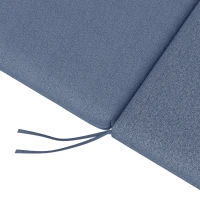 Outsunny Set mit 2 Liegematratzenkissen für Liegestuhl Sonnenliege mit Befestigungsschnallen für Garten Blau(m-4)