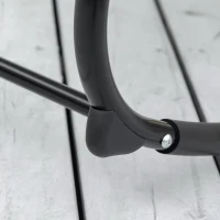 Outsunny Fauteuil chaise longue à bascule design contemporain dim. 105L x 62l x 88H cm métal époxy textilène, Gris(m-4)