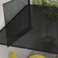 Outsunny Rechteckiges Sonnensegel 3 x 2 m Sonnenschutz mit UV-Schutz für Terrasse Garten Balkon Außenbereich, schwarz(m-4)