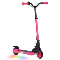 SPORTNOW Trottinette Électrique Pliable de +6 Ans Moteur 120 W Autonomie 6 KM MAX 10 KM/H Roues de 5" - 5,5" Hauteur Réglable Rose(m-1)