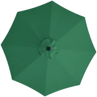 Outsunny Ersatzbezug für Sonnenschirm 3 m mit 8 Streben, Polyester UV 50+, Grün(m-1)