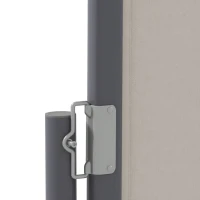 Outsunny Tenda laterale schermo protettivo paravento retrattile 3 x 1 m alluminio poliestere anti-UV alta densità 180 g/m² grigio(m-3)