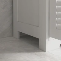 kleankin Mobiletto per il Bagno con Armadio a 2 Porte, Ripiano Regolabile, 2 Cassetti, Nicchia, 61 x 30,5 x 109,5 cm Bianco(m-4)