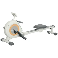 SPORTNOW Remo magnético 16 niveles con pantalla LCD y soporte para teléfono, almacenamiento vertical, para el entrenamiento en casa(m-7)