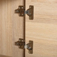 HOMCOM Meuble Polyvalent avec 3 Étagères en Bois et 3 Portes pour Maison, Chambre, Salon ou Bureau, 48x34x100cm(m-3)