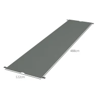 Outsunny Set mit 2 ausziehbaren Pergola-Ersatzdächern 4,9 x 1,2 m für 3 x 3 m Pergola, Polyester UV-Schutz dunkelgrau(m-3)