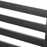 Outsunny Stylish 2 Seater Metal Garden Porch Chair Bench Stable Patio Outdoor Park Metal Bench - Black(m-9)