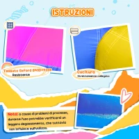 Outsunny Castello Gonfiabile per Bambini con Scivolo, Piscina e Canestro da Basket, Gioco Gonfiabile Gigante e Rimbalzante per 3 Bambini, 360x305x210 cm(m-8)