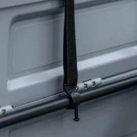 HOMCOM Remolque a bicicleta con caja de almacenamiento desmontable y plegable de 65L, reflectores de seguridad, carga máxima 40KG, Gris(m-4)