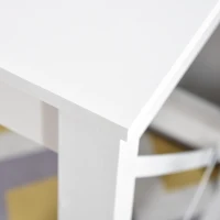 HOMCOM Scrivania con Spazio di Archiviazione, Scrivania Libreria in Legno Moderno con Mensole e Ampio Piano per Spazi Ridotti, Ufficio a Casa, Camera da Letto, 105 x 50 x 137,5 cm, Bianco(m-4)