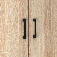 kleankin Mobile da Bagno Sopra il WC con Armadio a 2 Porte e Ripiano Aperto, Legno naturale(m-4)