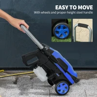 Outsunny 1800W 150-Bar Pressure Washer, with Adjustable Nozzle - Blue(m-8)